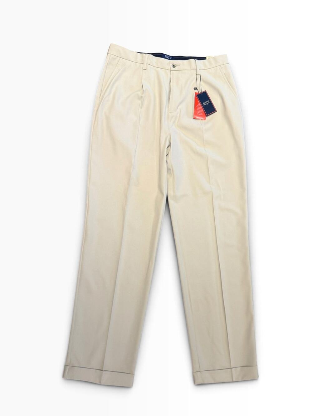 Austin Clothing Co Men’s 36 x 34 Taupe Pleated Cuffed Dress Pants NWT